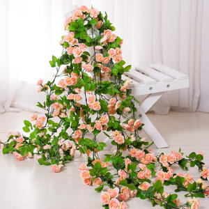 Guirlande artificielle spirale marguerite pour décoration florale suspendue, mariage, plafond, mur, enroulement de tuyaux de climatiseur, fil de fer tressé, romantique - Product Image 1