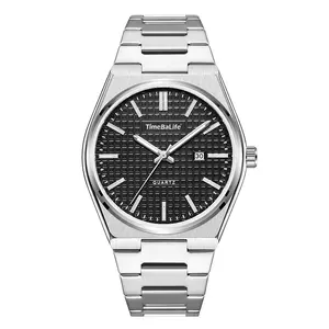 OEM CUSTOM WATCH Hot Sale Stainless Steel Luminous Date 3ATM Waterproof Quartz Watch For Men Wristwatch Male Clock Reloj Hombre