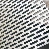 Tôle perforée en acier inoxydable 304 avec trous fendus, soudée/coupée, panneau de protection résistant à la corrosion, plaque en maille métallique pour intérieur