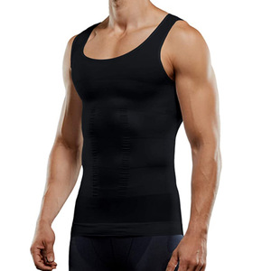 Gilet modellante da uomo senza cuciture Anti-sudore camicia di compressione pancia grasso vita rifilatura funzionale snellente canottiera per allenamento - Product Image 3