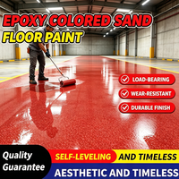 Revêtement de sol liquide auto-nivelant sans joint en sable coloré époxy et peinture pour sols pour usine, entrepôt, garage, maison
