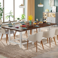 Petite table de conférence moderne pour 4 personnes, table de réunion carrée pour bureau à domicile