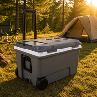 Glacière solaire de luxe sur roulettes Fieldbar, vente en gros d'usine, avec 4 porte-gobelets et verrouillage sécurisé, portable
