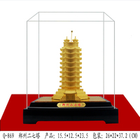 Modèle de construction de la Tour de l'Horloge de La Mecque en Arabie Saoudite, fabriqué en Chine, décoration métallique, Tour de la Cloche Dorée