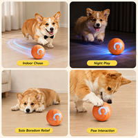 Pelota Inteligente para Perros 2026, Pelota Interactiva Automática que Salta y se Mueve, Juguete para Perros para Persecución Automática y Ejercicio en Interiores
