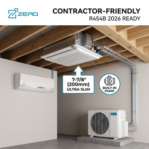 Aire Acondicionado Mini Split sin Ductos Ultra Delgado Tipo Cassette R454B Multizona, Ideal para Contratistas, con Certificación AHRI para EE. UU. y Canadá - Product Image 1