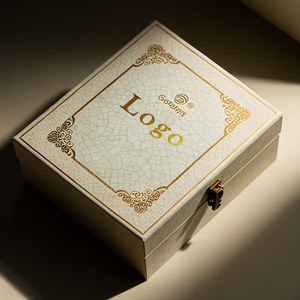 Logotipo personalizado High-End Art Paper Kraft Caixa De Papelão UV Vantagem Folha Esponja Folha De Ouro Lidar Com Impressão Chocolate Rígido Presentes - Product Image 1