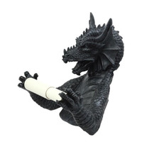Statue de dragon fantastique gothique grandeur nature, porte-mouchoirs en papier, sculpture en résine pour la décoration de jardin, patio, pelouse pour Halloween
