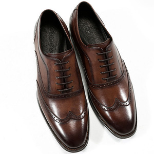 Scarpe Casual da <span class=keywords><strong>uomo</strong></span> In stile britannico marrone scarpe da <span class=keywords><strong>uomo</strong></span> In pelle di vitello con lacci In italia - Product Image 6