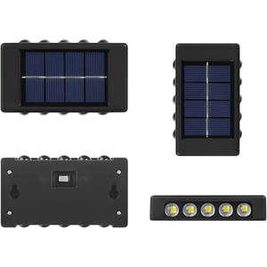 Crepuscolo all'alba al di fuori del muro rondella scala piano di <span class=keywords><strong>illuminazione</strong></span> recinzione luce su e giù LED giardino impermeabile da esterno solare da parete - Product Image 6