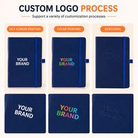 Carnet en cuir PU A5 A6 personnalisé en gros, journal d'affaires promotionnel avec élastique, couverture rigide, logo personnalisé