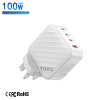 IBD Gan Multi 4 Port Portable Voyage Super Rapide Chargeur Type c PD PPS Usb a QC3.0 100w Chargeur Mural pour Téléphone Portable Ordinateur Portable