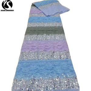 In-Stock Wholesale Machine Embroidery <strong>Lace</strong> Bar Code Bead Tube <strong>Sequins</strong> Hand Beaded Mesh <strong>Lace</strong> <strong>Trim</strong> for Garment Accessories Mesh - Product Image 1