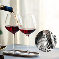 Verre à vin en plastique Tritan de qualité supérieure, 500 ml, transparent, incassable, avec pied, pour fête au bord de la piscine, logo personnalisé