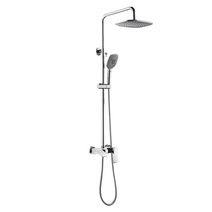 Système <span class=keywords><strong>de</strong></span> douche mural moderne avec pommeau <span class=keywords><strong>de</strong></span> douche pluie et douchette à main, <span class=keywords><strong>mitigeur</strong></span> mural pour salle <span class=keywords><strong>de</strong></span> bain - Product Image 1