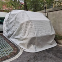 Toldo para Motocicleta de Alta Calidad, en Oferta, Azul, Impermeable, de Tela de Poliéster, con Estructura de Acero Inoxidable Resistente a la Corrosión, para Exteriores