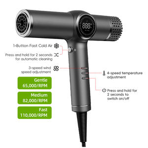 Salon professionnel sans feuilles moteur sans balais ions négatifs sèche-cheveux Bldc Revair sèche-cheveux inversé avec nettoyage automatique - Product Image 3