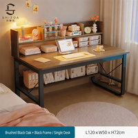 Bureau d'ordinateur en MDF durable et extensible avec étagère intégrée, design écologique pour étudiants, bureau à domicile et apprentissage