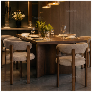 <span class=keywords><strong>Chaise</strong></span> de restaurant moderne pour cuisine, <span class=keywords><strong>avec</strong></span> structure <span class=keywords><strong>en</strong></span> <span class=keywords><strong>bois</strong></span> et assise rembourrée, pour café, hôtel, restaurant, <span class=keywords><strong>avec</strong></span> accoudoirs - Product Image 3