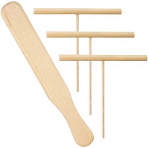 Ensemble d'outils de cuisson pour le camping en plein air, manches longs en bois - Résistants à la chaleur, durables, écologiques, accessoires de grillade 3-5 pièces - Product Image 4