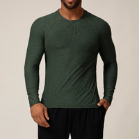 Camiseta Deportiva de Manga Larga para Hombre, Nueva Colección 2026, Secado Rápido, para Running y Fitness, Cuello Redondo, Informal, 89% Poliéster + 11% Elastano