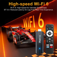 HS89 T15 Android TV Dongle 2GB 4GB RAM 16GB 32GB ROM Quad Core 64bit BT 5.4 Reproductor Portátil con Control por Voz Inteligente Certificado por Yotube