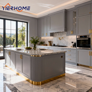 Set di Mobili da Cucina di Lusso Personalizzati con Finitura Opaca |   <span class=keywords><strong>Isola</strong></span> + Progettazione 3D Gratuita + Pre-Assemblata - Product Image 1