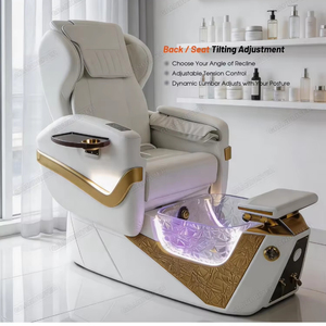Ensemble de chaise de pédicure et table de manucure de luxe Grandriver, chaise de pédicure électrique avec spa pour les pieds, chaise de pédicure massante avec brumisateur - Product Image 4