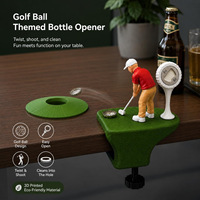 Ouvre-bouteille imprimé en 3D sur le thème du golf, ouvre-bouteille à pince de table en PLA écologique avec figurine de joueur de golf, cadeau amusant pour les amateurs de golf