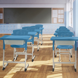 Thoải mái trẻ em lớp học nghiên cứu bàn ghế với cánh tay kim loại và ghế nhựa được thiết kế cho các trường học - Product Image 6