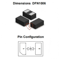 Leiditech ultra Low Capacitance Bidirectional TVS Diode Mosfet ULC3311CDN DFN1006 4A 0.45pF for Consumer Electronics