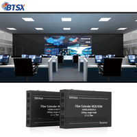 Extender KVM Serat Optik HDMI 10KM Tanpa Kompresi Nol Latensi Transmitter Receiver dengan USB KVM & RS232 Dua Arah