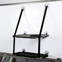 Hamac de fenêtre pour chat en fausse fourrure, perchoir solide à fixation murale, étagère de repos, siège ensoleillé à 360 degrés, lit gain de place pour intérieur