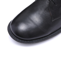 Bottines en cuir véritable pour femmes, bottines noires à talon plat, bottes en cuir pour femmes, chaussures durables pour femmes
