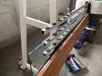 Machine de polissage de bords de verre en ligne droite à 9 moteurs YBKE, équipement de meulage automatique pour le traitement des bords de verre plat