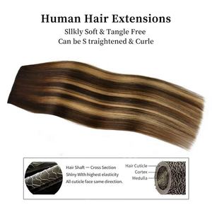 Extensiones de Cabello Natural Remy Chino 100% Virgen, Invisibles, de Alta Calidad, con Clip, de 8 a 32 Pulgadas, Doble Clip Sin Costuras, Todos los Colores - Product Image 4