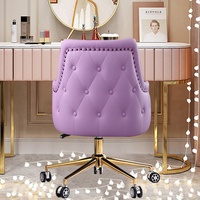 Chaise de bureau de luxe confortable et ergonomique avec base à cinq étoiles, dossier pivotant réglable en hauteur, chaise de manucure