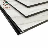Foshan 1220*2440 Panneau de marbre en PVC Décoration intérieure Feuille de plastique laminé Panneau mural en PVC Panneau mural 3d très brillant