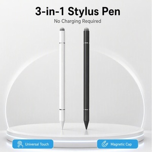 Stylet capacitif universel 3 en 1, sans recharge, pour téléphone, tablette, écriture, dessin, jeu - Product Image 1
