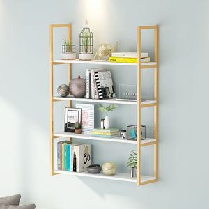 Light Luxury Modern Hair <b>Salon</b> Display Stand MDF Multi-Layer Adjustable Wall Shelf for Bedroom and Kitchen - Product Image 6