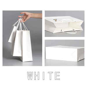 Bolsa de papel de regalo Kraft personalizada con acabado brillante Moda reciclada Maneja tu logotipo Diseño elegante y colorido para ir de compras - Product Image 3