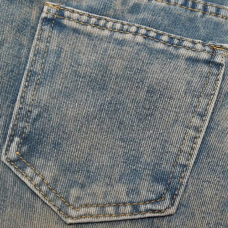 GDTEX jeans personalizzati a vita alta con taglio a farfalla jeans a gamba dritta pantaloni lunghi in denim y2k