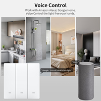 Interrupteur intelligent à bouton-poussoir Zigbee RF433 WiFi 10A, compatible bidirectionnel avec l'application Smart Life, commande vocale à distance