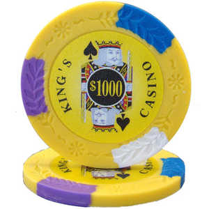 Poker Chip Lounge King's Casino Jetons de poker en argile de 14 grammes avec plateau de haute qualité pour les joueurs professionnels - Product Image 4