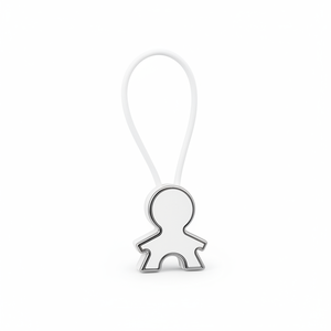 Portachiavi in peluche bianco per bambino, senza scatola - Product Image 2