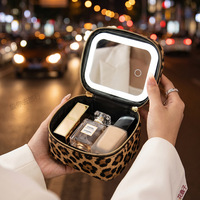 Trousse de Toilette de Voyage Grande Capacité à Marque Blanche avec Miroir et Boîte à Lumière LED Portable – Nouvelle Trousse de Maquillage