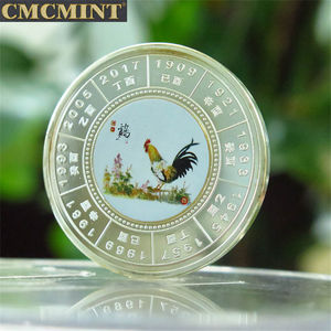 Grosir koin logam suvenir koin murah Tahun Ayam Jantan 1 Oz koin - Product Image 1