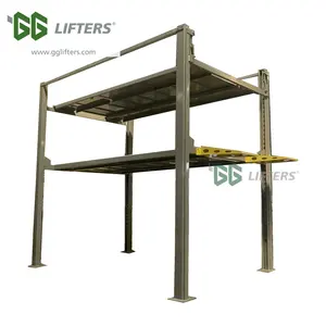 4 Post Triple Stacker Parking Equipment Hydraulic 3 Levels Vertical Lifting System Car Parking Lift