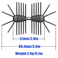 Newbility vente en gros 8 pièces par sac en plastique nymphe Stonefly pour truite crapet arlequin perche ruisseau réaliste artificiel insecte leurre de pêche