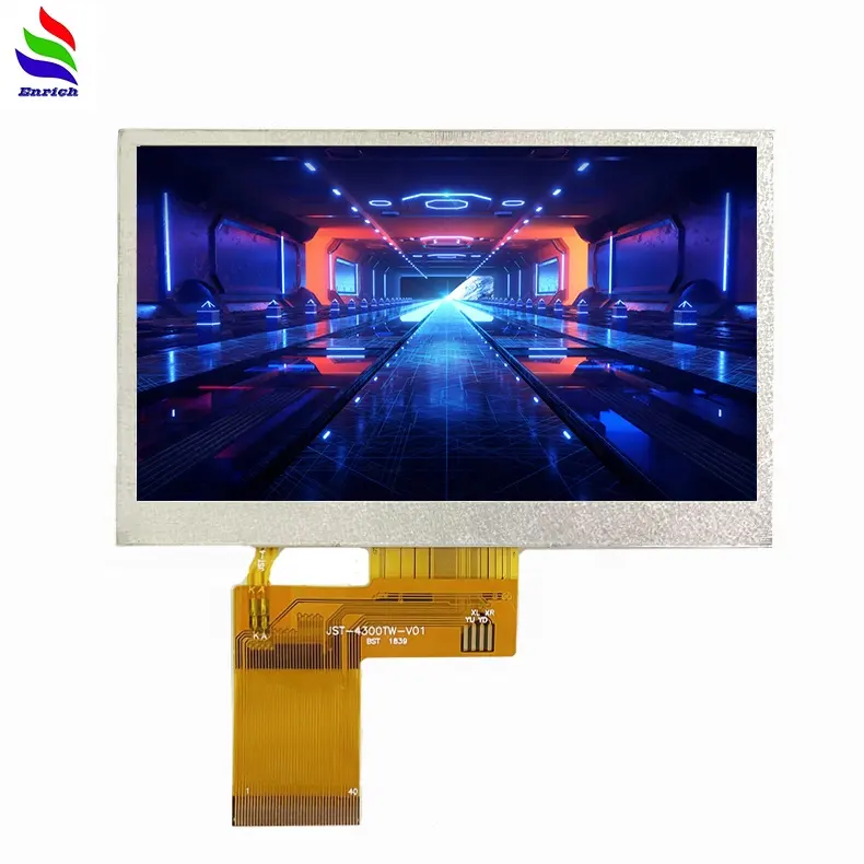 4.3 Inch Tft Monitor Lcd 480 (Rgb) X272 ST7282 Drive Ic Wide View Tft Lcd Module